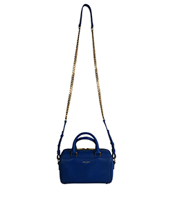 Saint Laurent Mini Bowler Bag,Leather,Blue,CLD355393.0614,3*